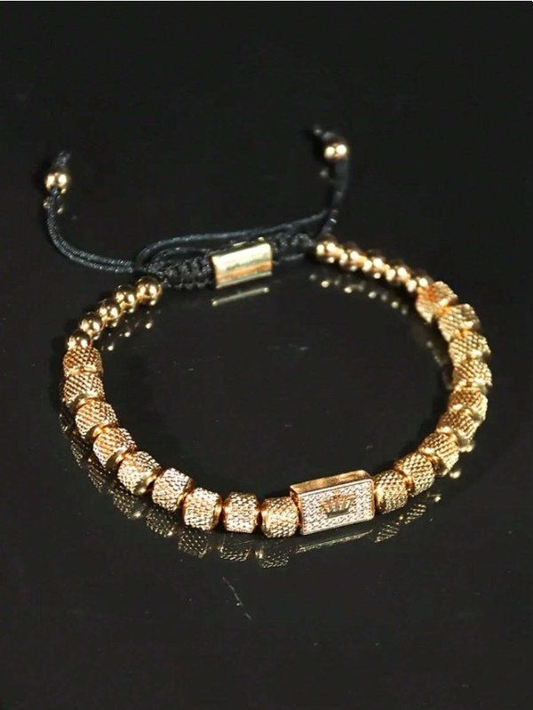 Pulsera Corona Real ajustable de Acero Inoxidable