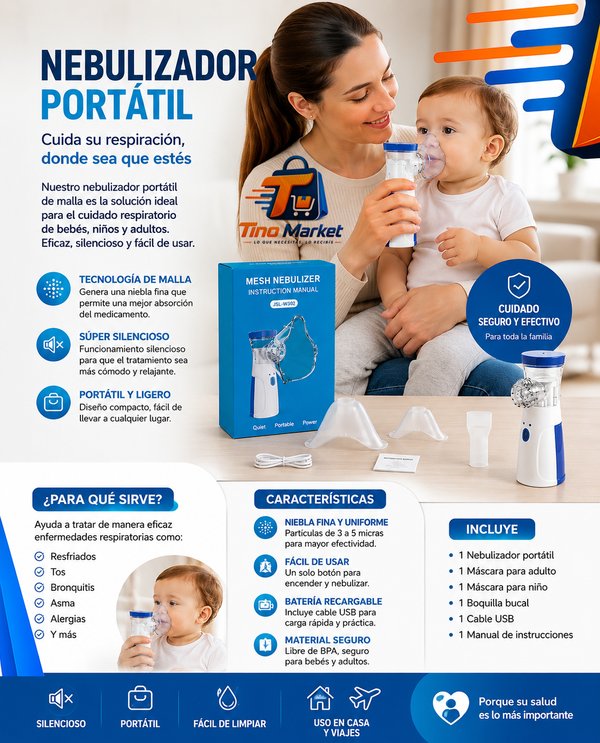 NEBULIZADOR PORTATIL PARA BEBÉS
