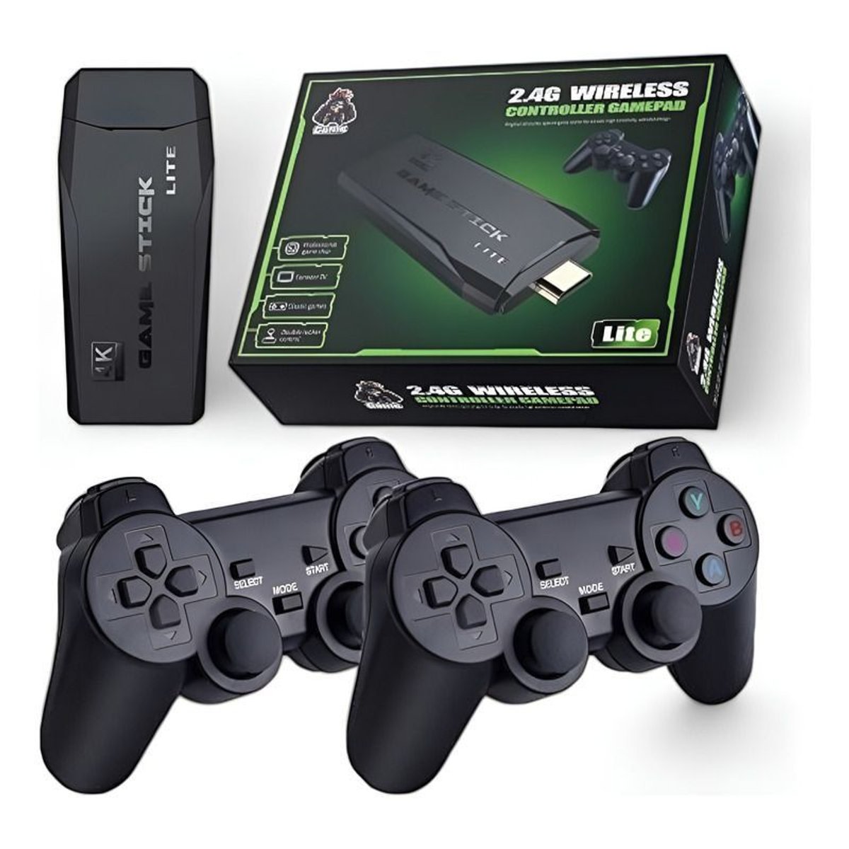 Consola de juegos retro, más dos controles - 2