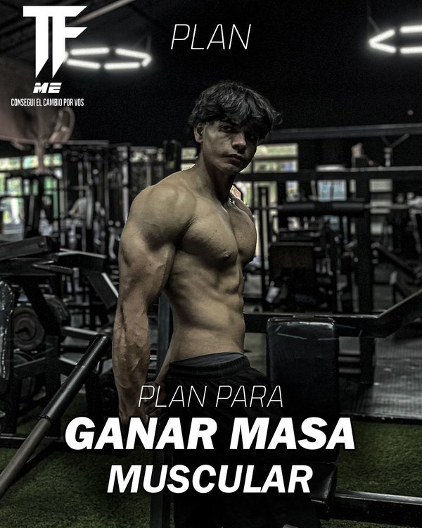 Plan de entrenamiento personalizado ganar masa muscular