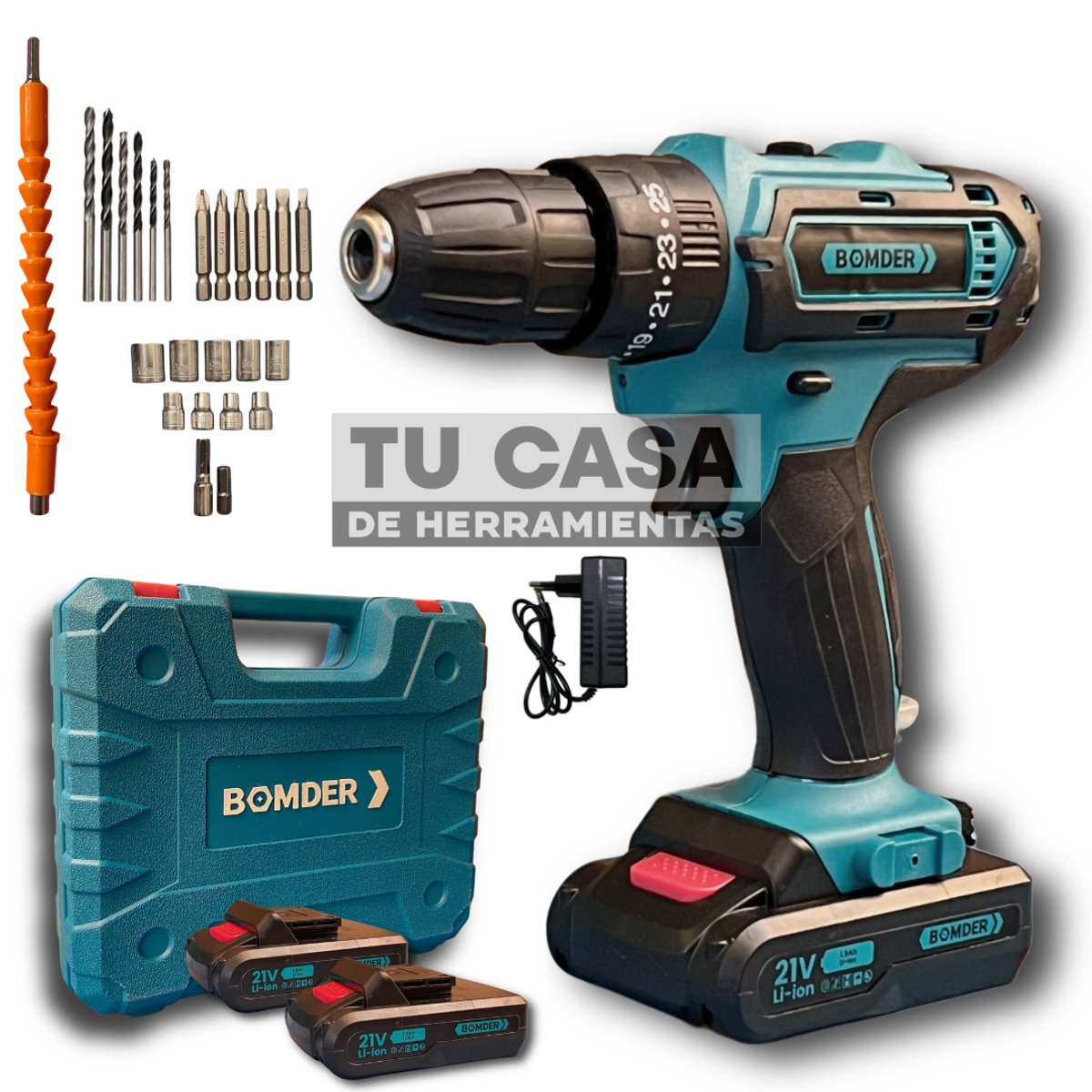 TALADRO BOMDER 21v con carbón 