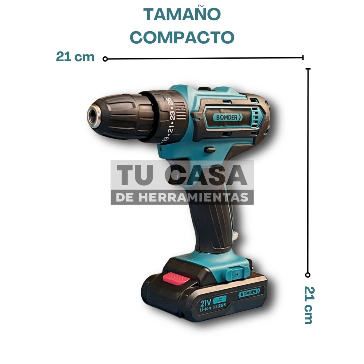 TALADRO BOMDER 21v con carbón 