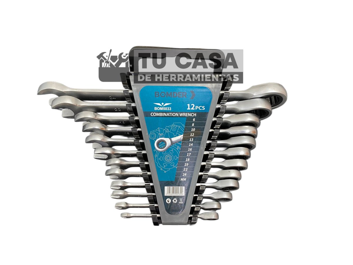 LLAVE COMBINADA 12pcs c/catraca 