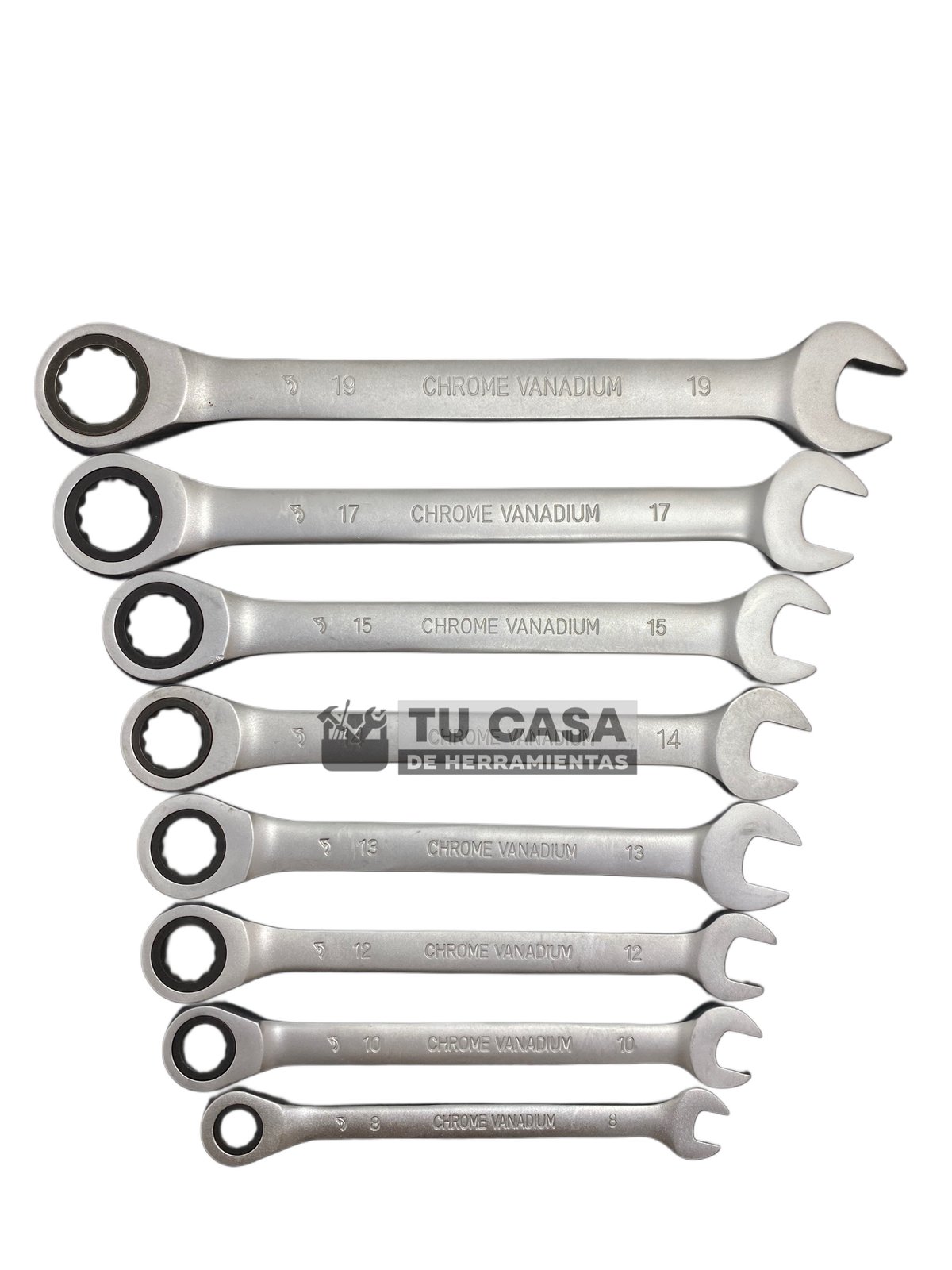 LLAVE COMBINADA 8pcs c/catraca 