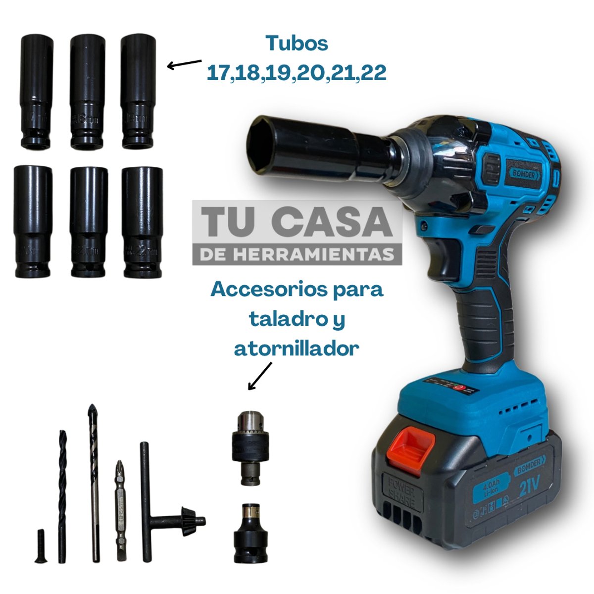 PISTOLA DE IMPACTO BOMDER 21v 