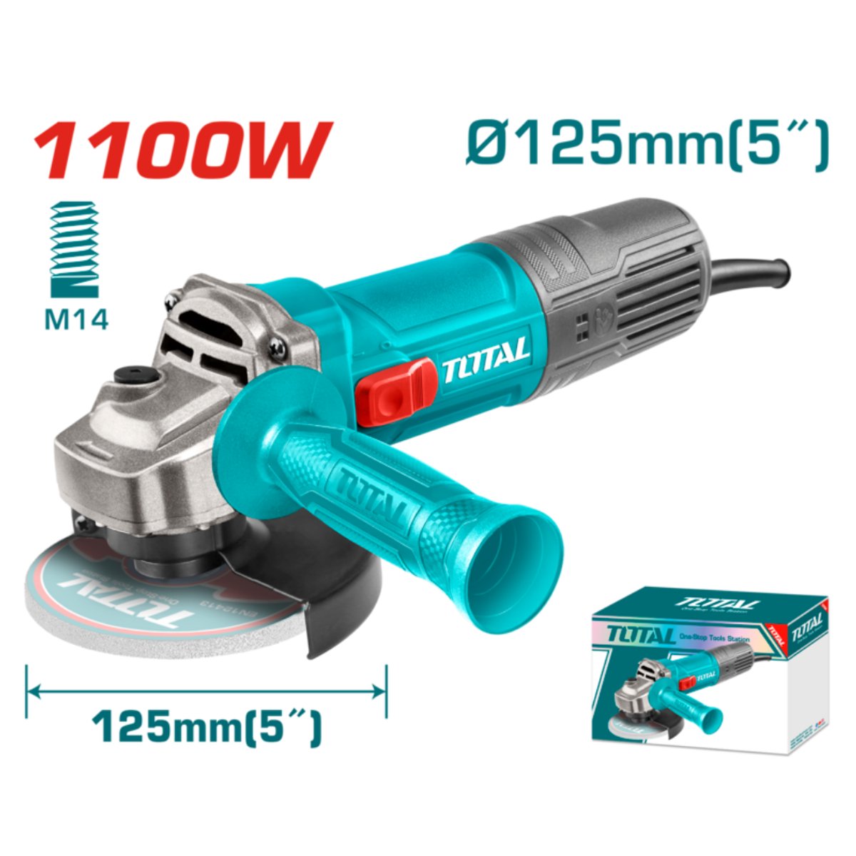 AMOLADORA 1100W 125MM - TG11012536 - TOTAL 