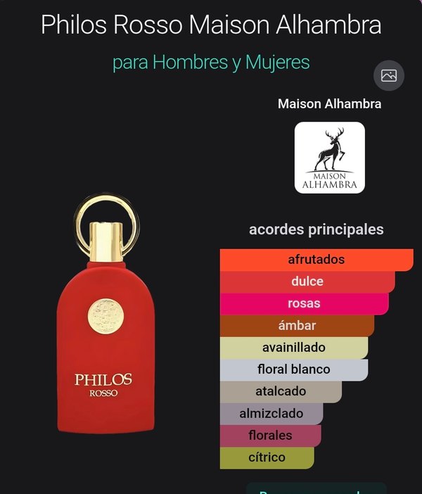 Philos Rosso Maison Alhambra 30ml 