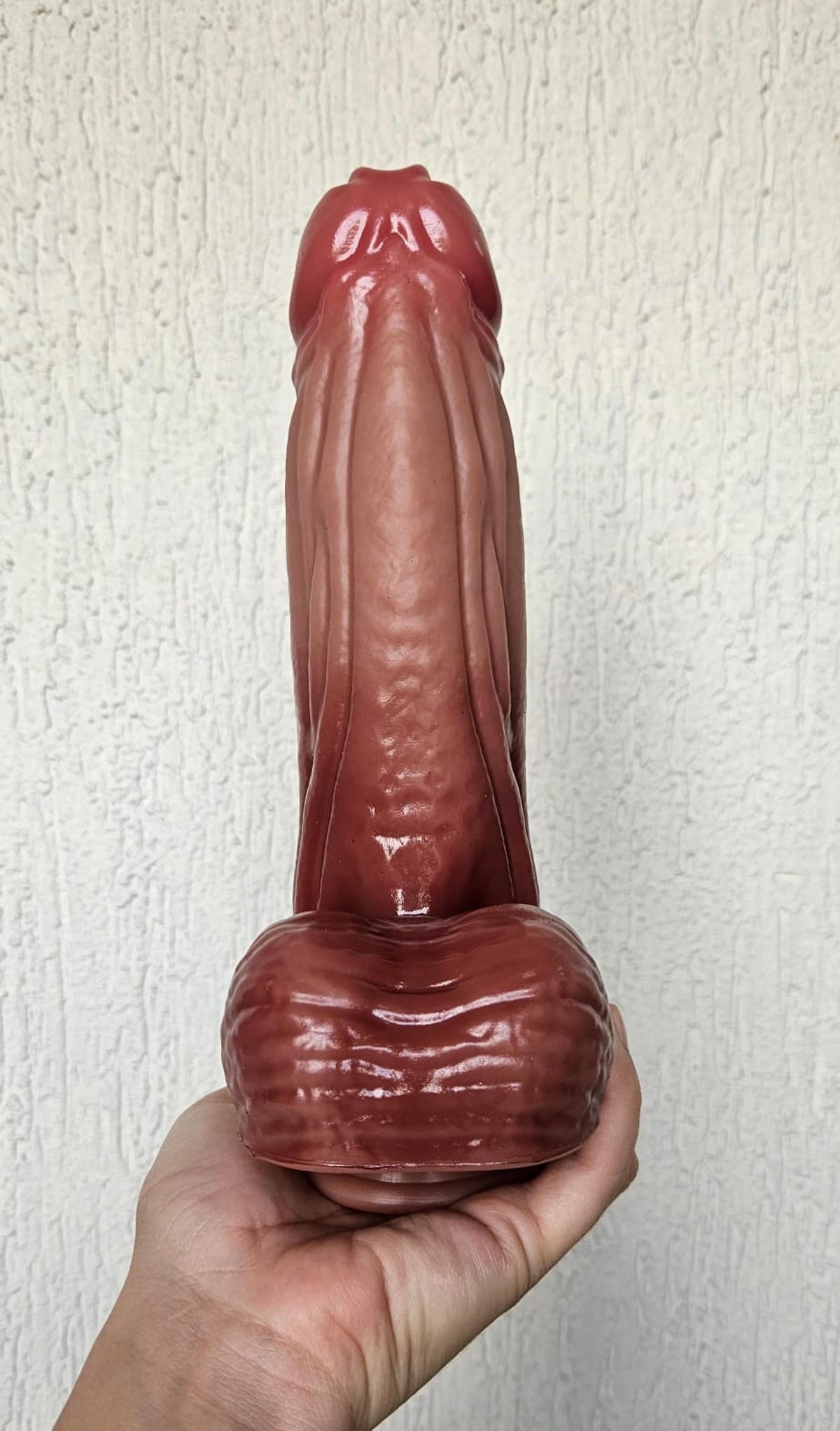 Dildo con ventosa - 21x5,5cm - Textura blanda  - 2