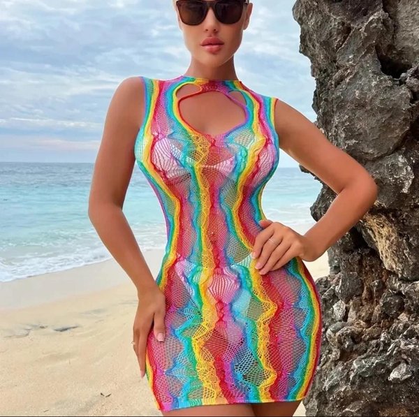 Vestido multicolor - Cod D-8169-2