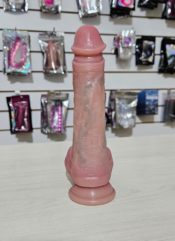 Vibrador con ventosa, control y movimientos - 19,5 x 3,5 cm 