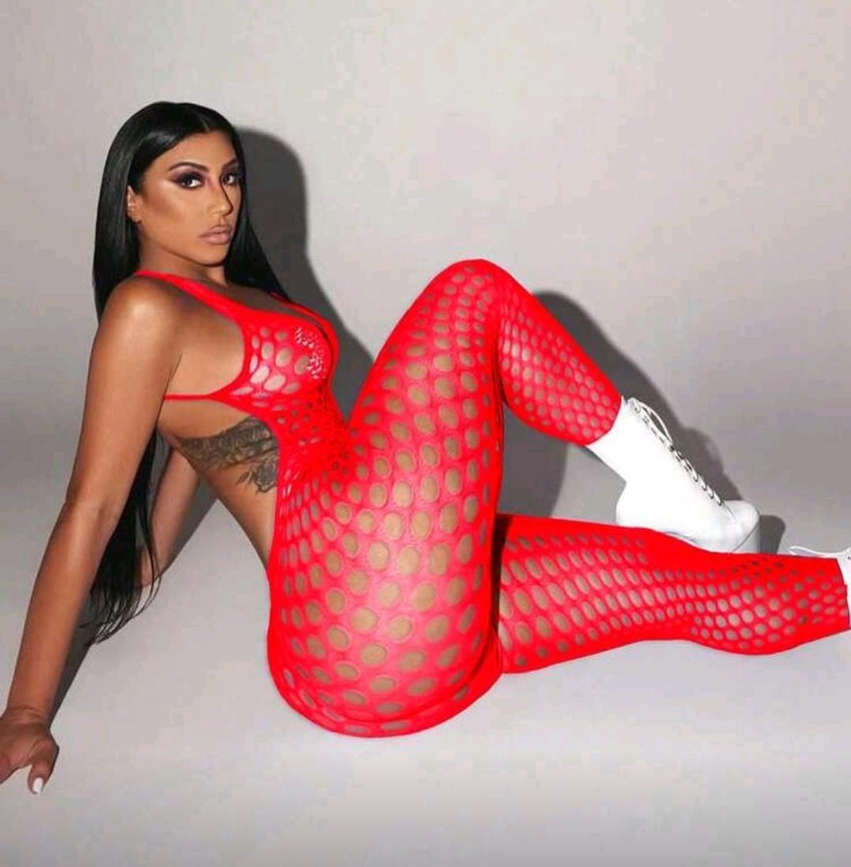 Bodystocking rojo - Cod 3832 - 2