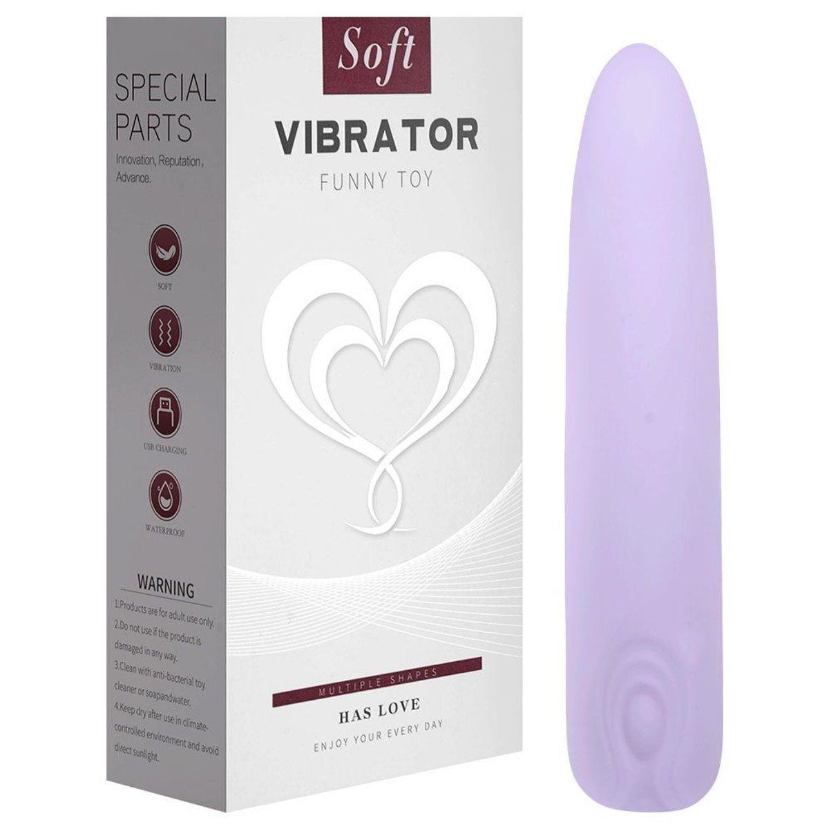 Mini vibrador recargable con 10 frecuencias 