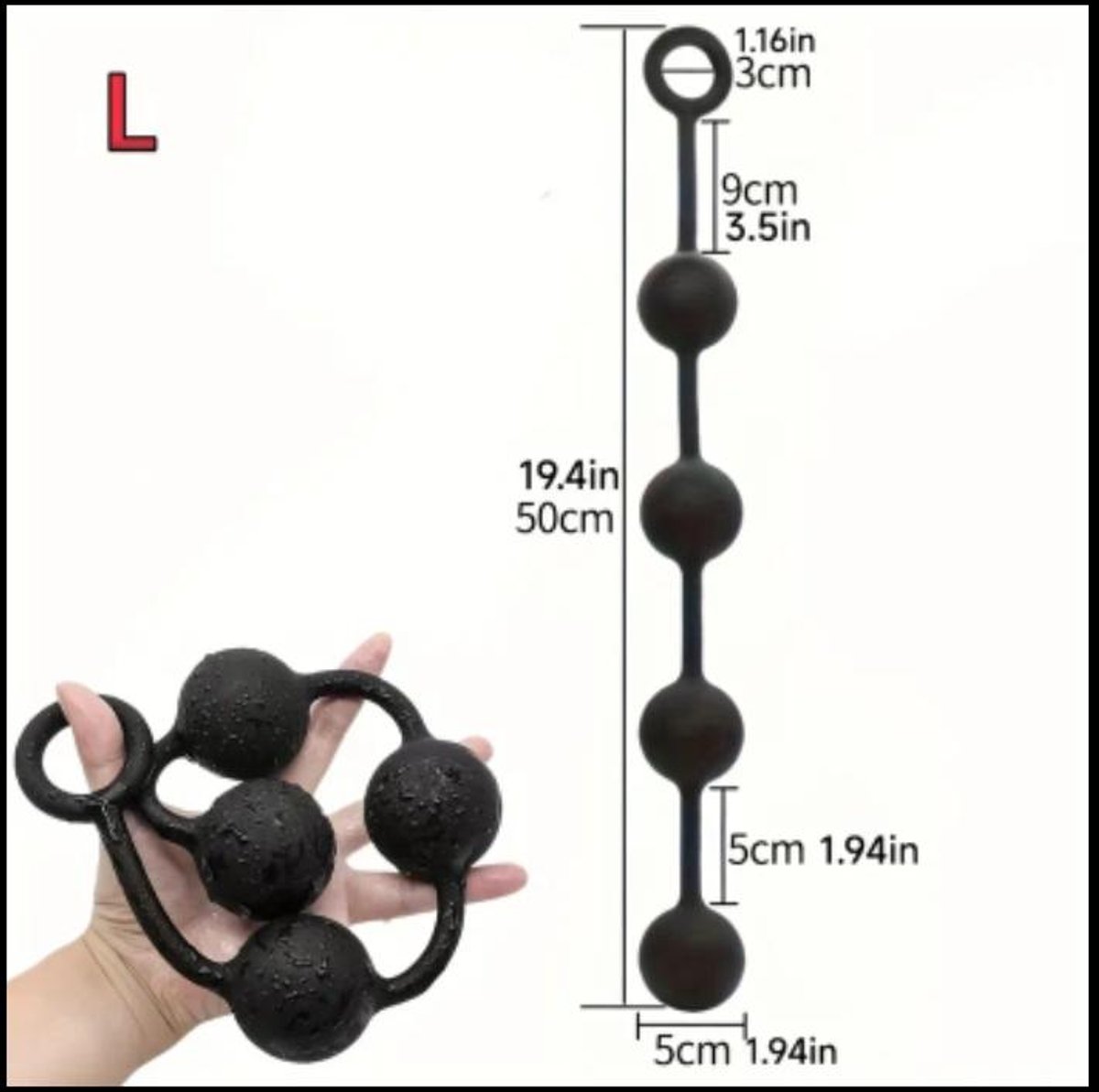 Cuentas anales - talle G - 50x5cm - 2