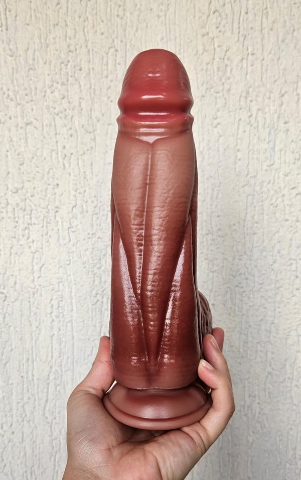 Dildo con ventosa - 21x5,5cm - Textura blanda 