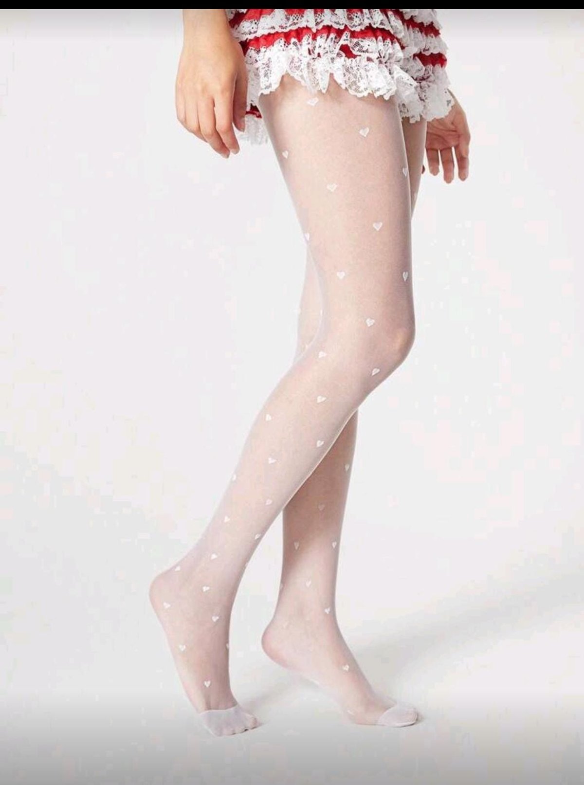 Media fina a motas de corazones L - Cod 1114 - 2