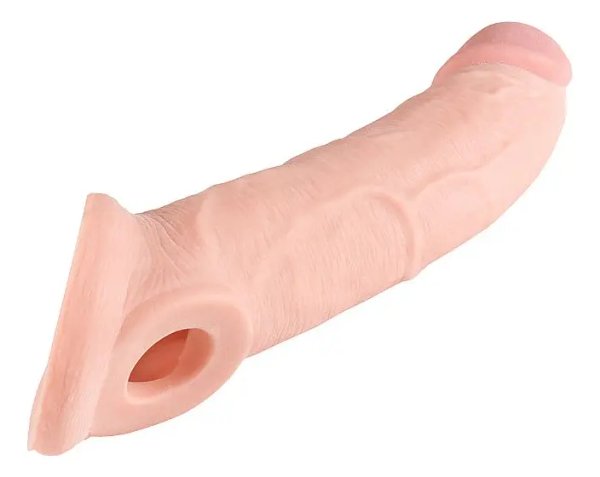 Funda para pene de Cyberskin con textura, 20,5 x 3,8 cm - Cod 7524
