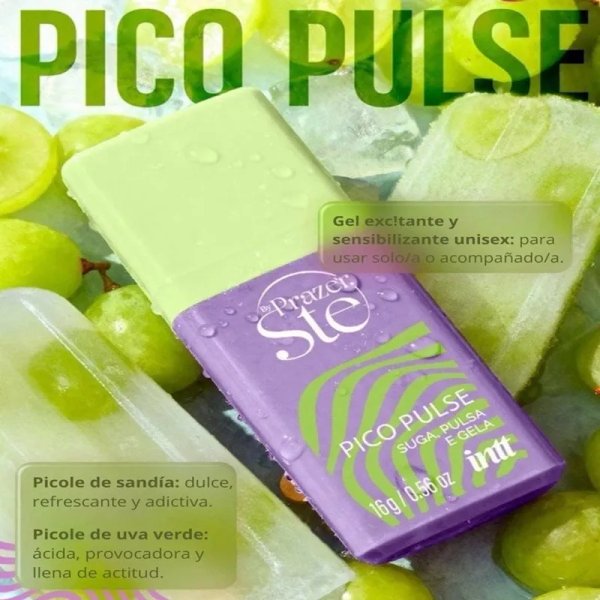 PICO PULSE GEL SUCCIONADOR VIBRADOR LIQUIDO SABOR UVA