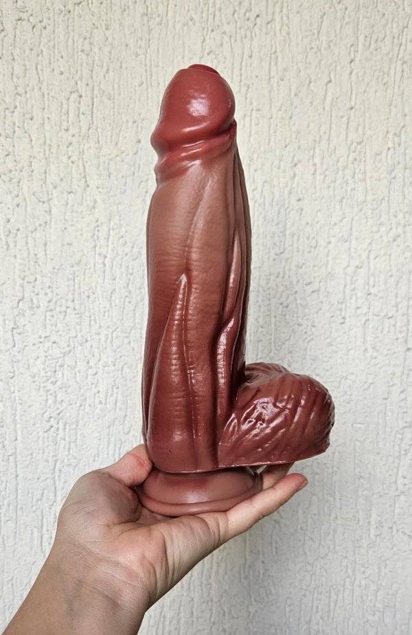Dildo con ventosa - 21x5,5cm - Textura blanda 