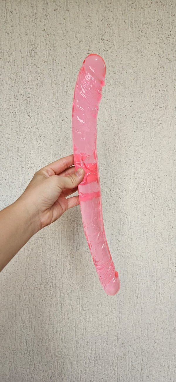 Dildo doble ROSA  - 37,5 x 4cm