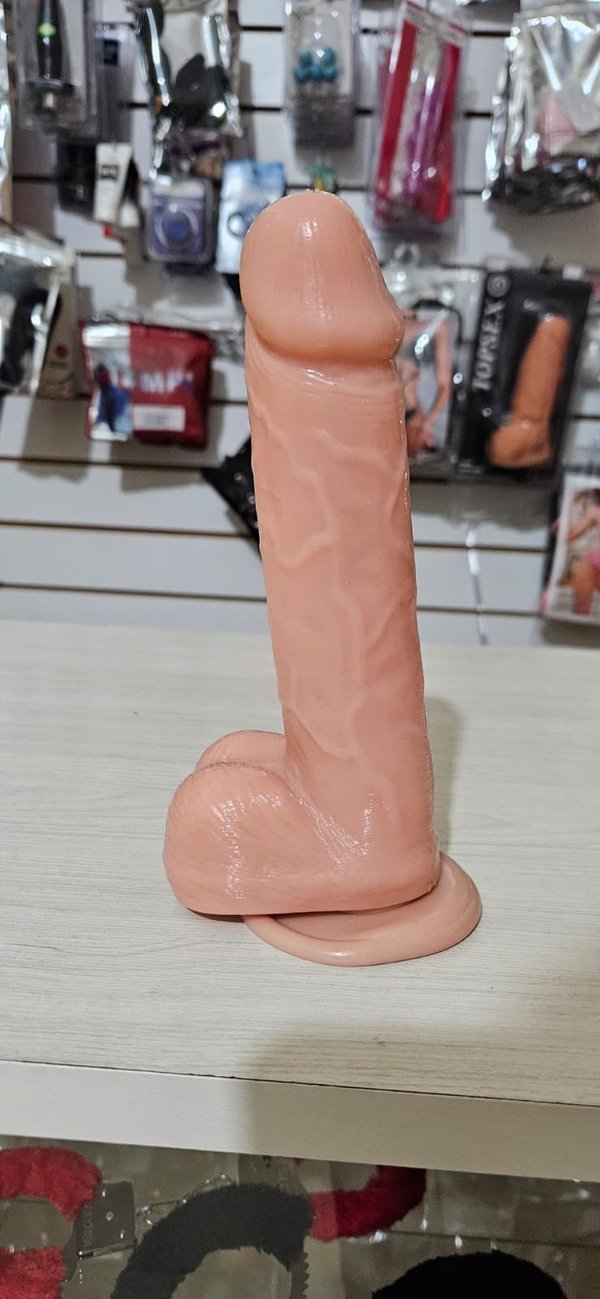 Dildo con ventosa - 19 x 3,8 cm 