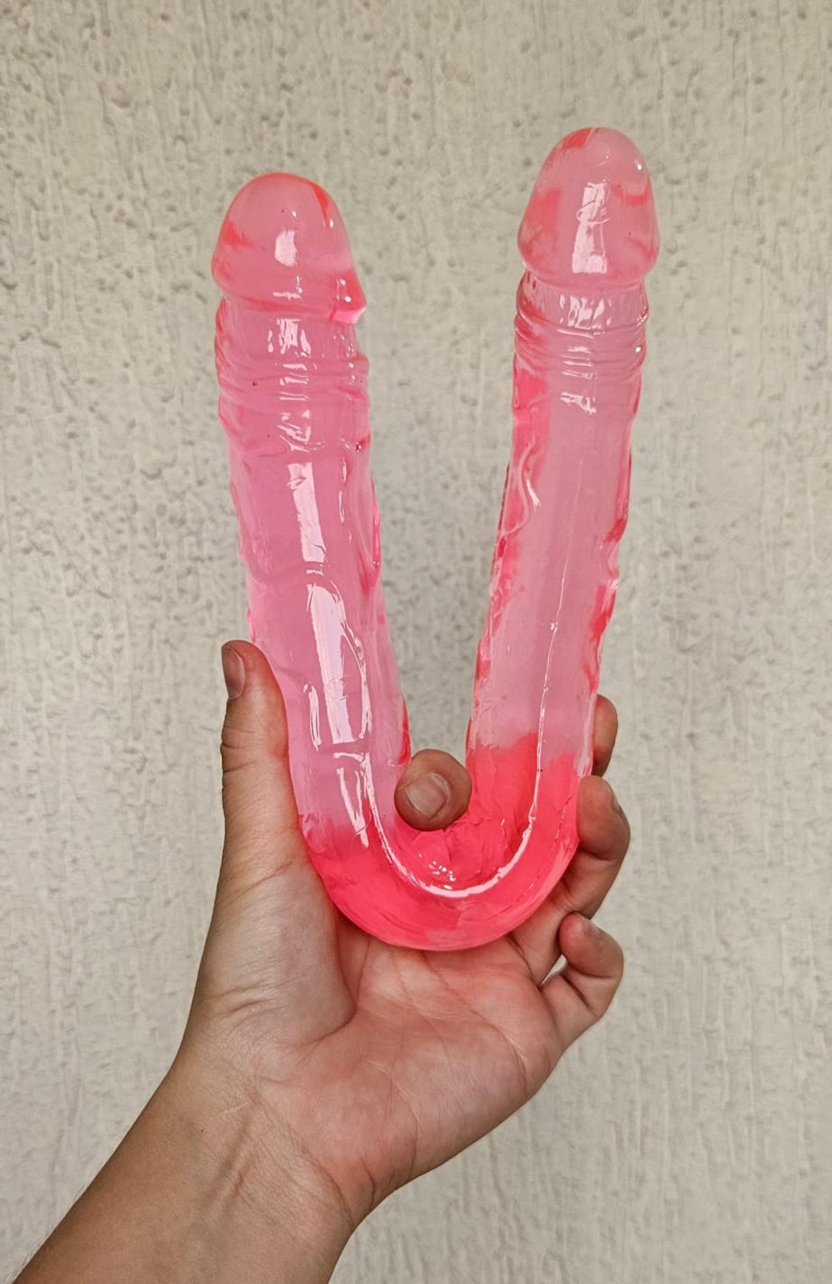 Dildo doble ROSA  - 37,5 x 4cm - 2