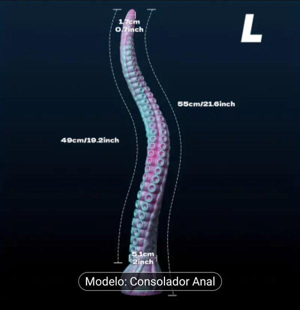 Dildo con ventosa TENTACULO - Talle G 