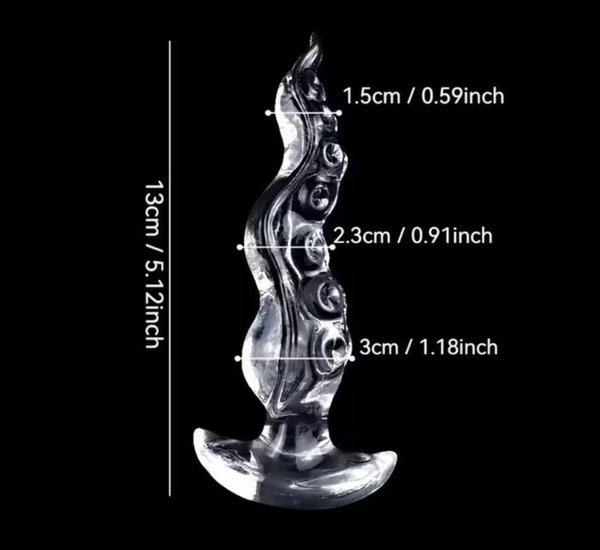 Dildo tentáculo - Transparente 13 x 3 cm 