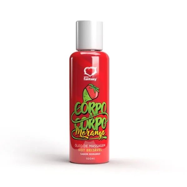 Aceite de Masaje Besable Caliente Cuerpo a Cuerpo Sabor FRESA