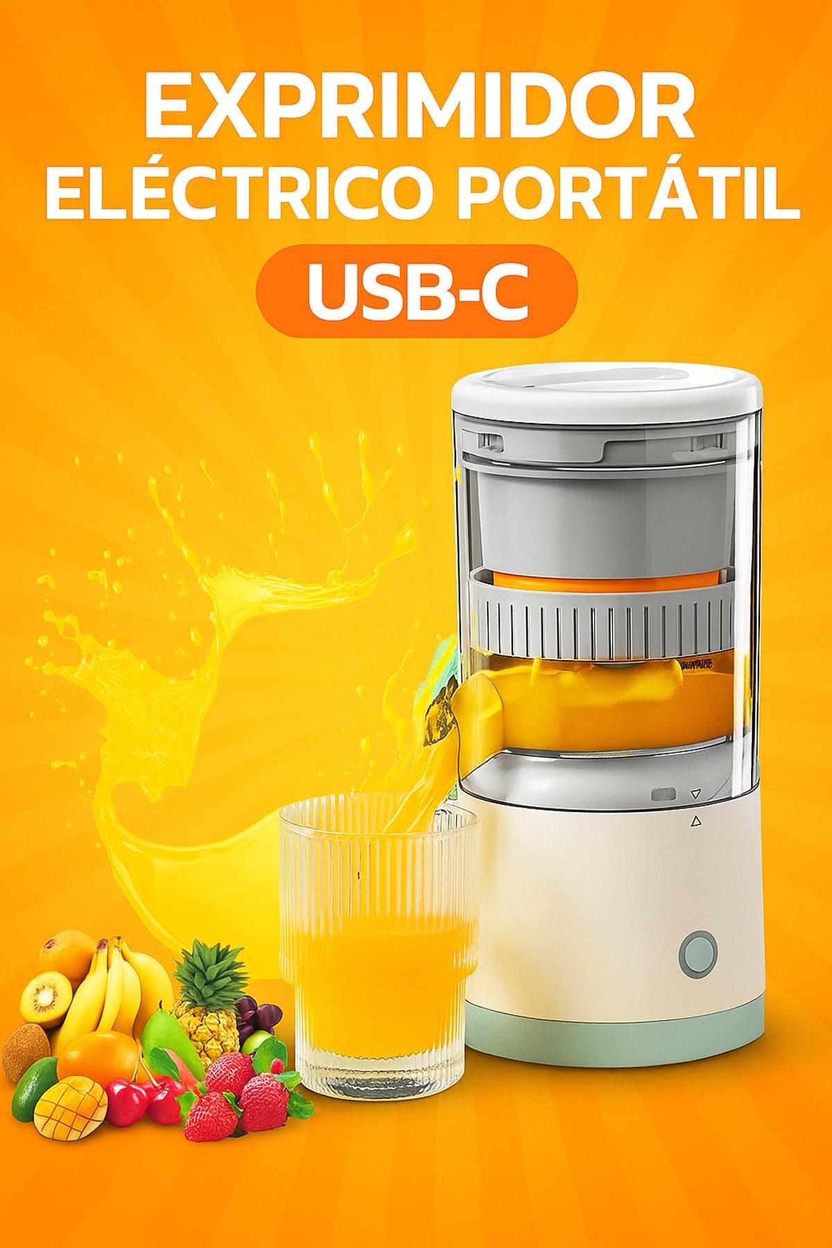 ✨ Exprimidor Eléctrico Portátil USB-C ✨