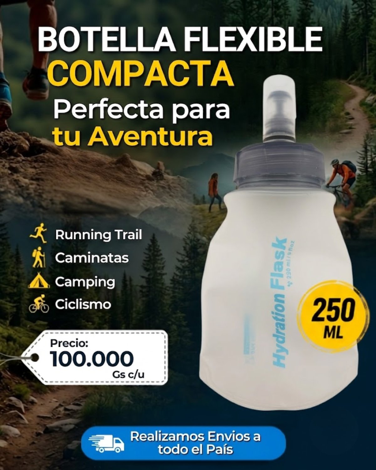 BOTELLAS FLEXIBLES PARA AGUA 250ML - 2