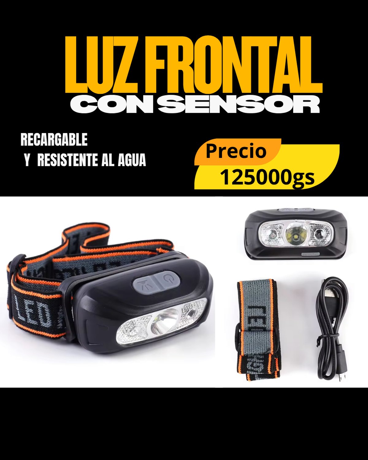 LUZ LED FONTAL RECARGABLE - 3