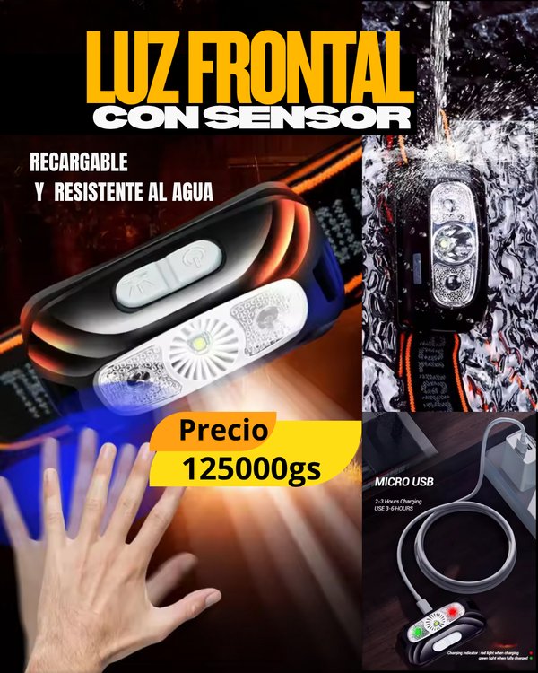 LUZ LED FONTAL RECARGABLE