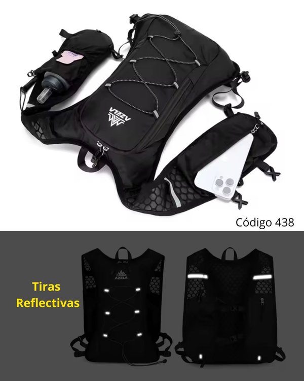 CHALECO PARA HIDRATACION NEGRO