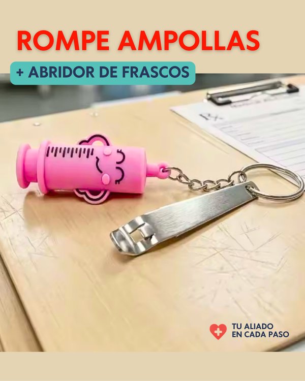 KIT ROMPE AMPOLLAS DE PLASTICO + ABRIDOR DE FRASCO