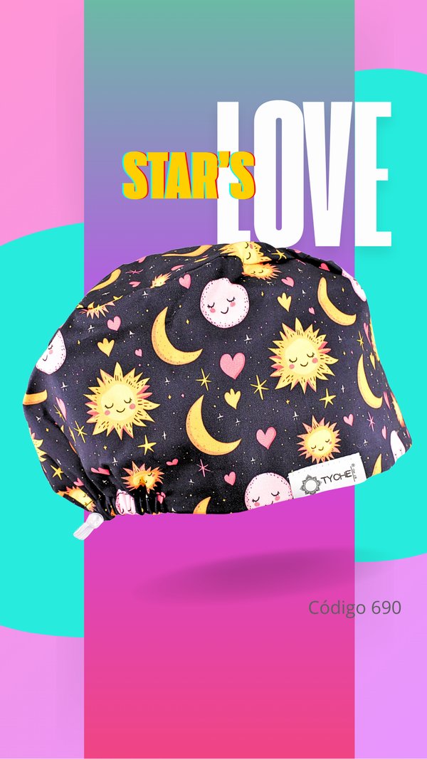 GORRITA STAR LOVE CON GOMA + CLIP AJUSTABLE