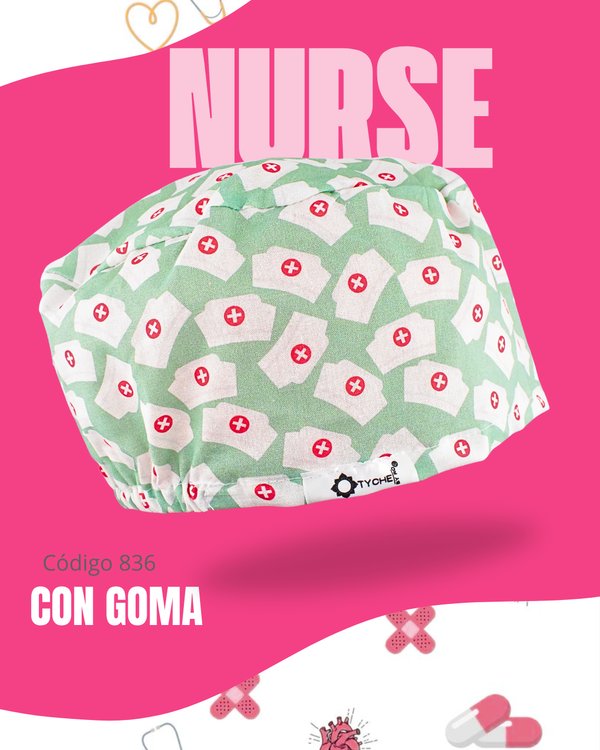 GORRITA NURSE VERDE AGUA CON GOMA