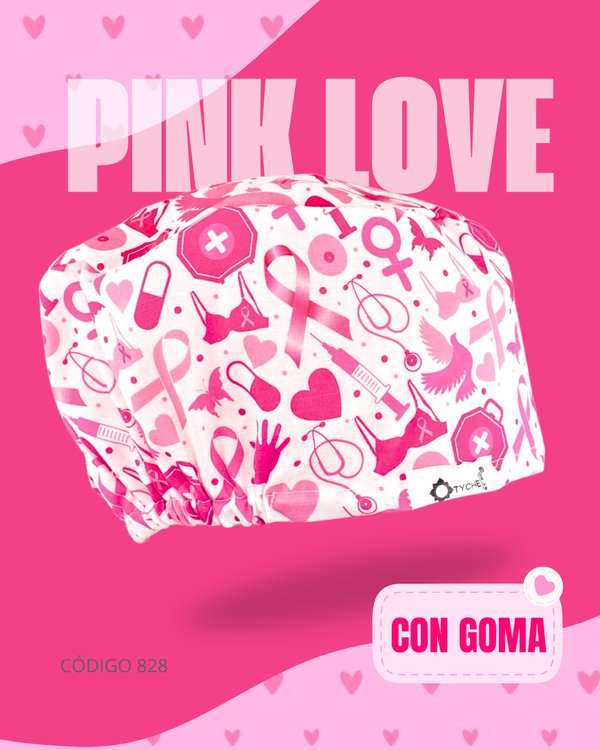 GORRITA PINK LOVE OCTUBRE ROSA CON GOMA