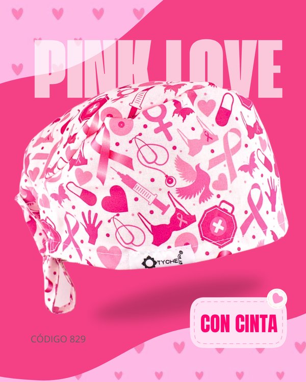 GORRITA PINK LOVE OCTUBRE ROSA CON CINTA