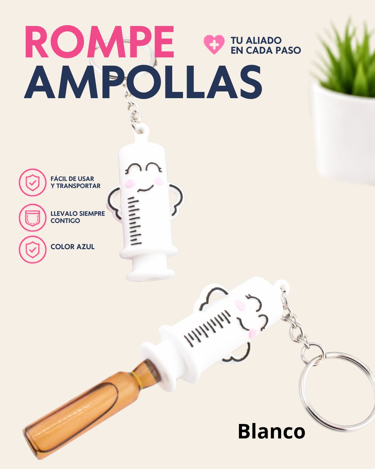 ROMPE AMPOLLAS DE SILICONA CON LLAVERO - 4