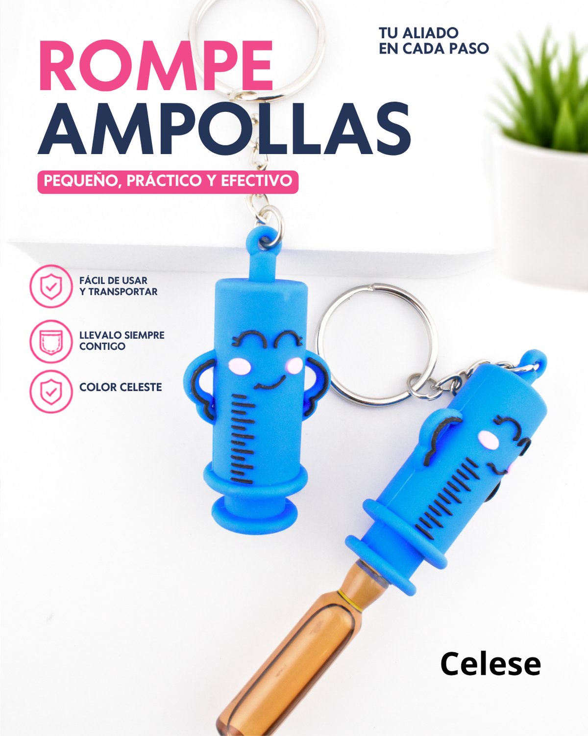 ROMPE AMPOLLAS DE SILICONA CON LLAVERO - 6