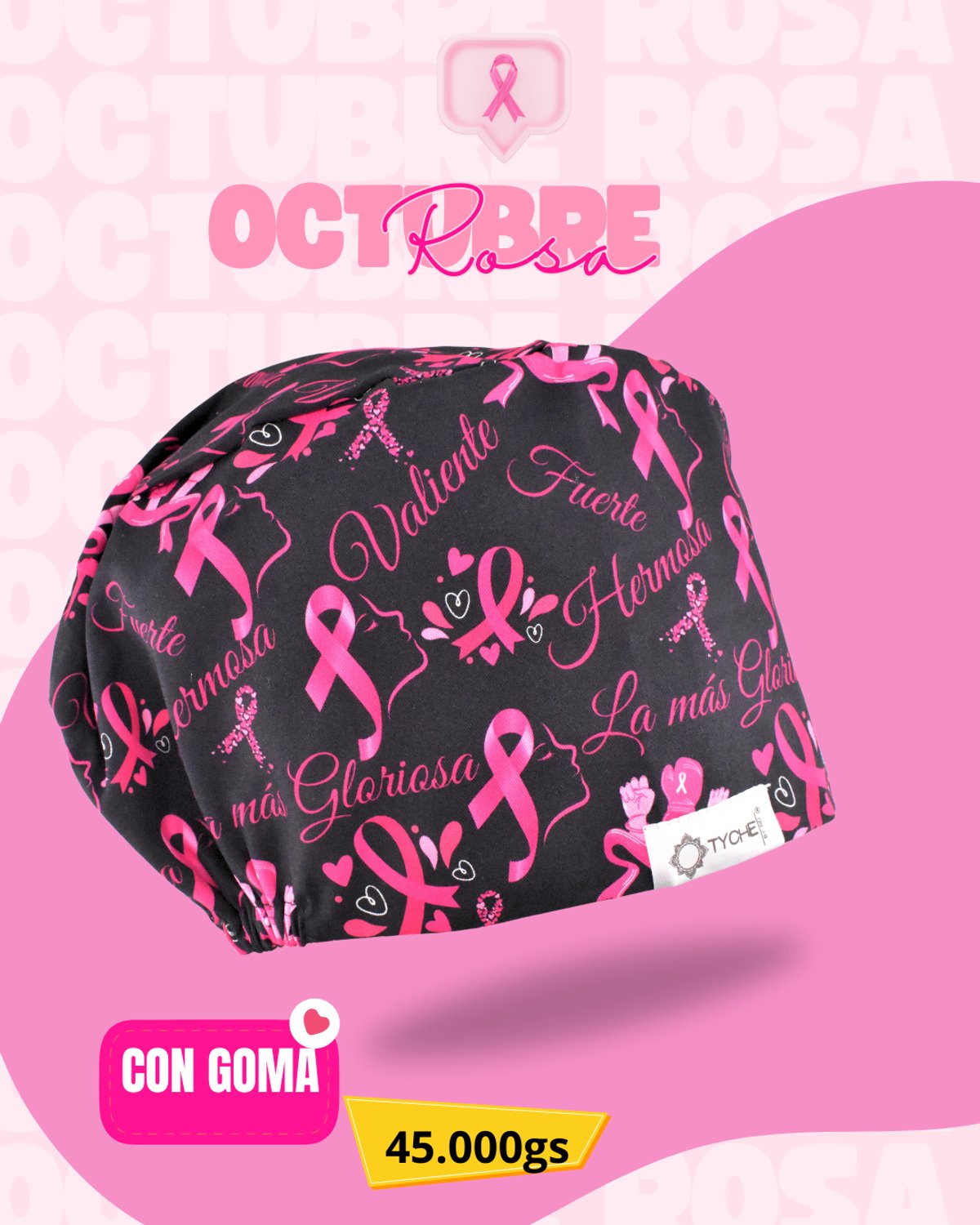 MUJER VALIENTE NEGRO CON GOMA + CLIP AJUSTABLE - 2