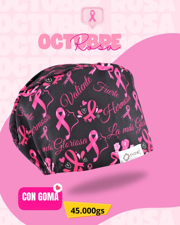MUJER VALIENTE NEGRO CON GOMA + CLIP AJUSTABLE