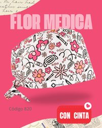 GORRITA FLOR MEDICA CON CINTA