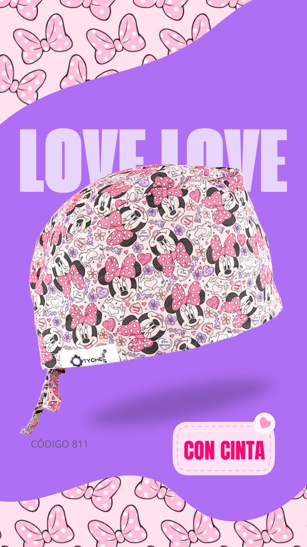 GORRITA LOVE LOVE CON CINTA PARA ATAR ATRAS
