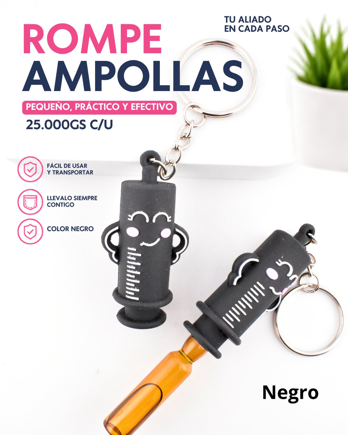 ROMPE AMPOLLAS DE SILICONA CON LLAVERO - 7