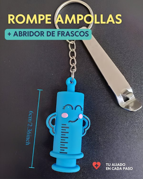 KIT ROMPE AMPOLLAS DE PLASTICO + ABRIDOR DE FRASCO