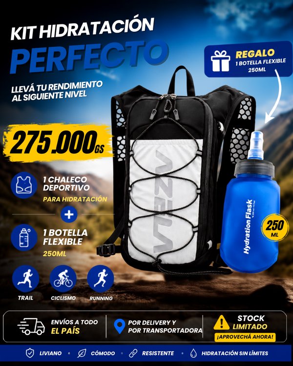 CHALECO+ BOTELLA FLEXIBLE DE 250ML