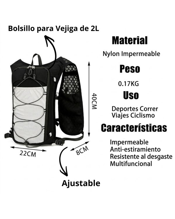 CHALECO PARA HIDRATACIÓN AZELA