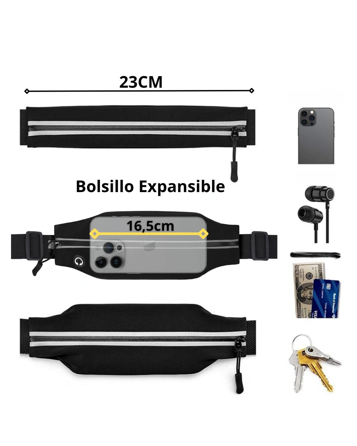 RIÑONERA 3 EN 1 . Con porta dorsal y geles - 3