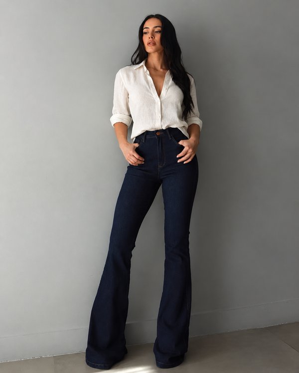 Calça Jeans Flare